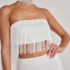12th tribe Gatsby fringe crop top small